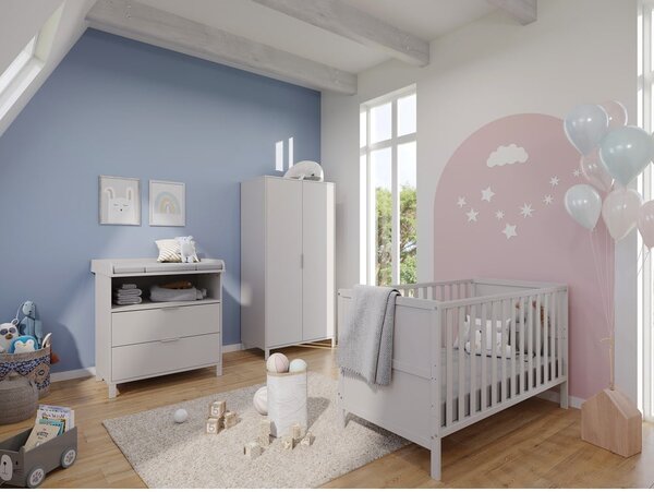 Cassettiera per bambini color crema con fasciatoio 89x102x77 cm Alkmaar – Germania