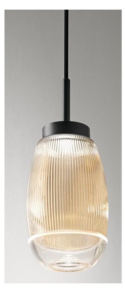 EKOS SOSPENSIONE SINGOLA CON DIFFUSORE IN VETRO COLORARO D12 CM LED 6W LUCE 3000K MODERNA