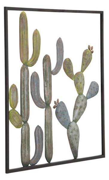 Pannello rettangolare in metallo Forme Cactus 50x1,3x50 cm peso 1,3 kg multicolore metallo