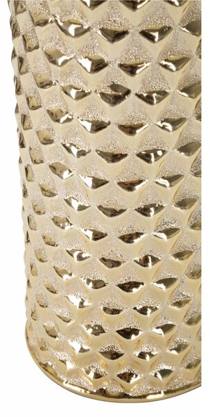 Lampada da tavolo in ceramica bianca e dorata Dimensioni � 30x h 47,5 cm in ceramica bianca dorata effetto alveare