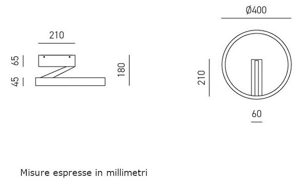 Plafoniera moderna gea luce criseide pp fcrpbe1 led alluminio - Gea Luce