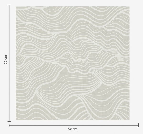 Carta da parati Onde su sfondo grigio-oliva con texture tessuto, Parati astratta classici, a00681 : Uwalls.it