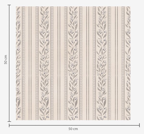 Carta da parati Righe con pizzo e rametti grigio-beige, Parati geometrica classici, Parati geometrica a righe classici, a00814 : Uwalls.it