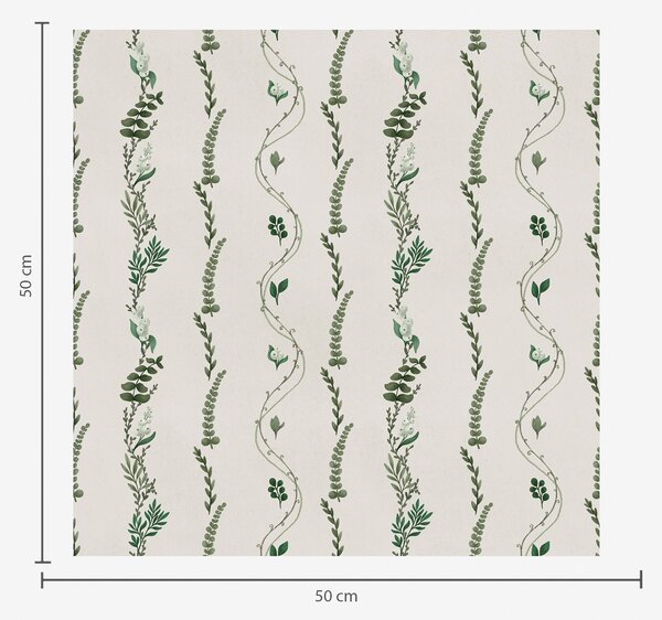 Carta da parati Sottili liane di eucalipto verticali su sfondo beige, Parati fiori e piante classici, a00817 : Uwalls.it
