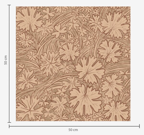 Carta da parati Foglie di campo ed erbe in una palette di colori terracotta-beige, Parati fiori e piante classici, a00847 : Uwalls.it