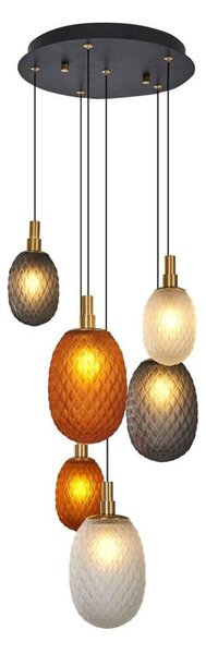 Lampadario su cavo CACTUS 6xG9/5W/230V rame/grigio/bianco
