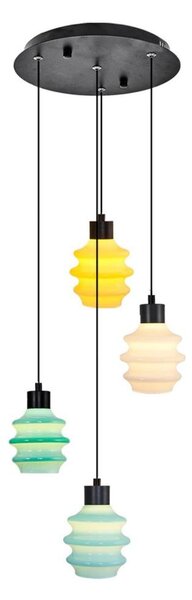 Lampada a sospensione su cavo CACTUS LED/12W/230V 3000K verde/giallo/bianco