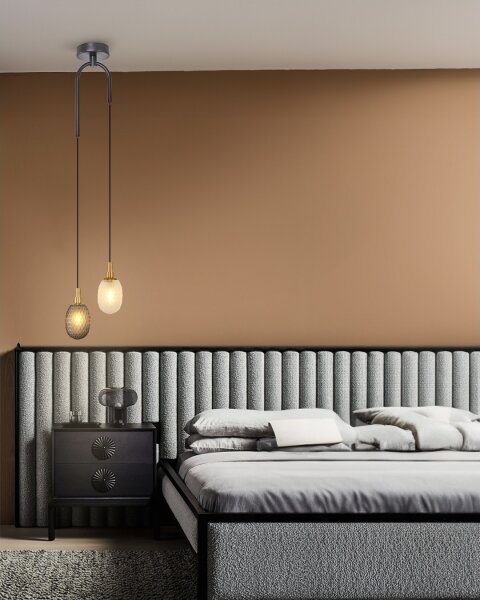 Lampadario su cavo CACTUS 2xG9/5W/230V grigio/bianco
