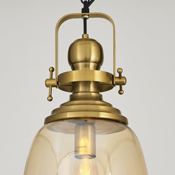 Lampadario a catena BOTTLE 1xE27/40W/230V dorato