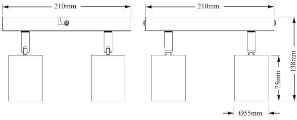 Osram - Faretto da soffitto ELEMENTAL 4xGU10/6W/230V