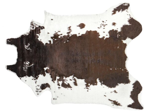 Beliani Tappeto in pelle bovina nero e bianco 150 x 200 cm moderno rustico Bogong 