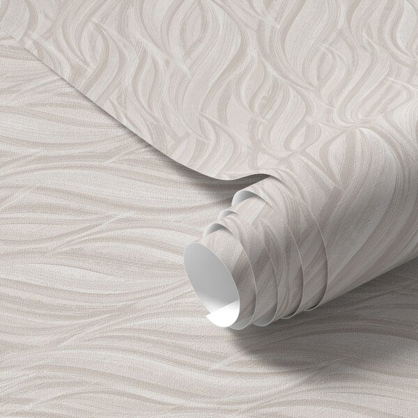 Carta da parati Pennellate materiche, beige caldo, Parati astratta classici, a00688 : Uwalls.it