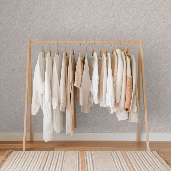 Carta da parati Pennellate materiche, beige caldo, Parati astratta classici, a00688 : Uwalls.it