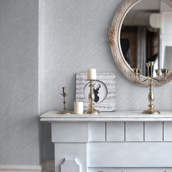 Carta da parati Onde spazzolate con texture, blu-grigio freddo, Parati astratta classici, a00688v3 : Uwalls.it