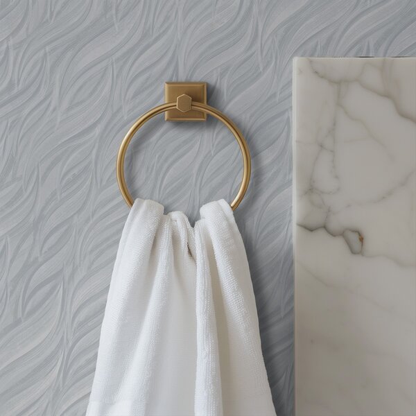 Carta da parati Onde spazzolate con texture, blu-grigio freddo, Parati astratta classici, a00688v3 : Uwalls.it
