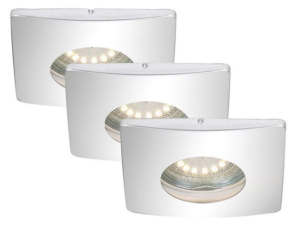 Briloner - SET 3xLampada LED da incasso per bagno ATTACH 1xGU10/4W/230V IP44