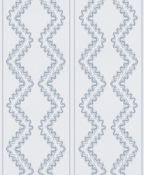Carta da parati Zigzag in pizzo, blu freddo, Parati astratta classici, a00689v1 : Uwalls.it