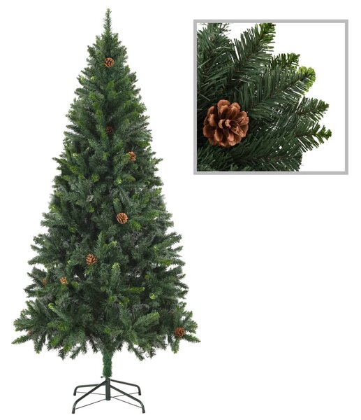 Albero di Natale Artificiale con Pigne Verde 180 cm