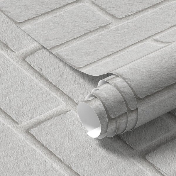 Carta da parati Texture mattoni bianchi, disposizione orizzontale, Parati classici in stile loft, a00877 : Uwalls.it