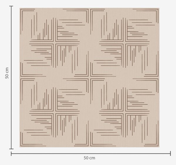 Carta da parati Griglie di linee in cacao con piccole croci centrali, beige, Parati astratta classici, a00911 : Uwalls.it