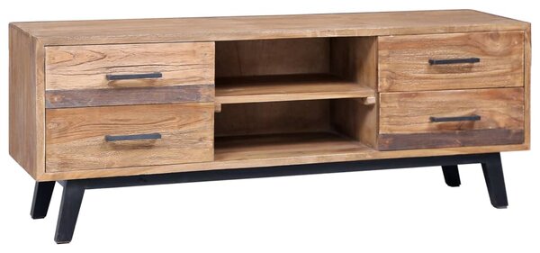 Mobile Porta TV 120x30x45 cm in Legno Massello di Teak