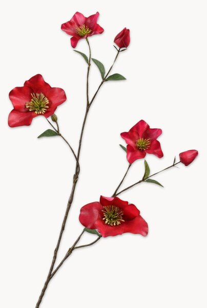 Set di 2 rami artificiali fatti a mano Helleborus