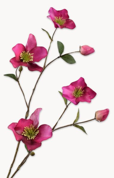 Set di 2 rami artificiali fatti a mano Helleborus