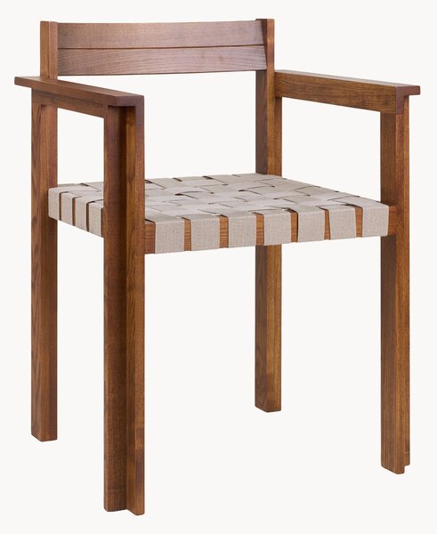 Sedia con braccioli in legno di frassino Symmetry