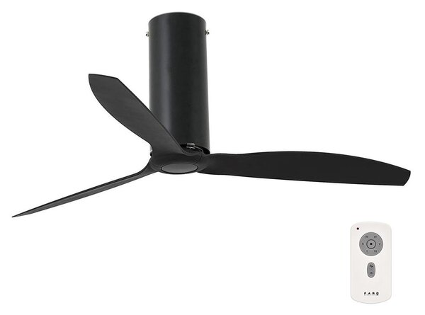 FARO 32060 - Ventilatore da soffitto TUBE FAN nero + telecomando