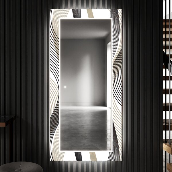 Artforma - Specchi LED rotondo decorativi da parete per ingresso - Art Deco