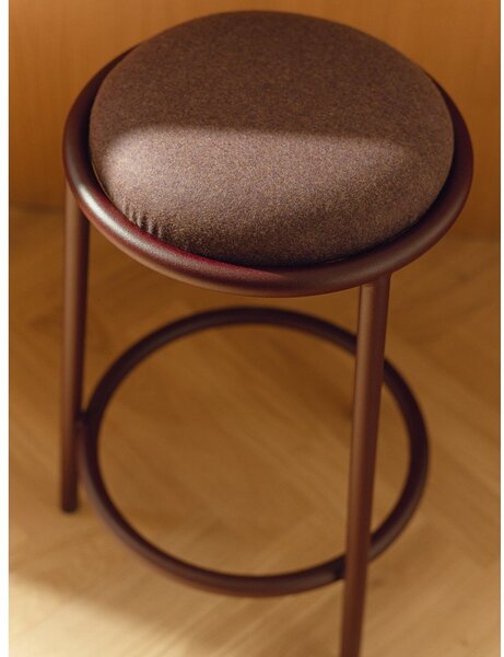 Sedia da bar burgundy in metallo (altezza della seduta 68 cm) Hogo – noo.ma