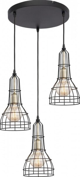 Lampadario a sospensione con filo LONG 3xE27/60W/230V