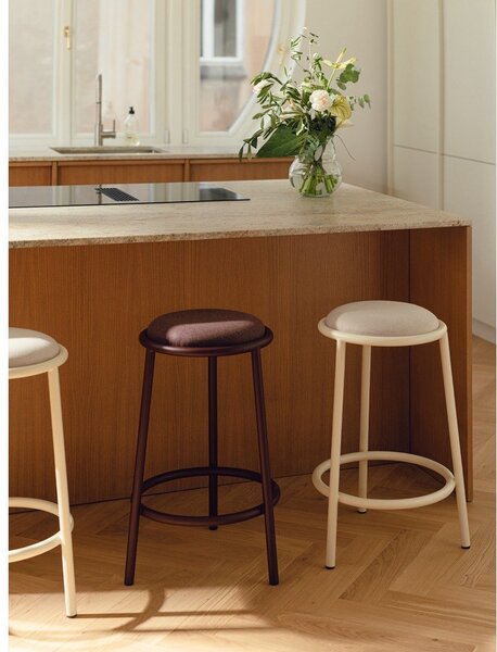 Sedia da bar burgundy in metallo (altezza della seduta 68 cm) Hogo – noo.ma