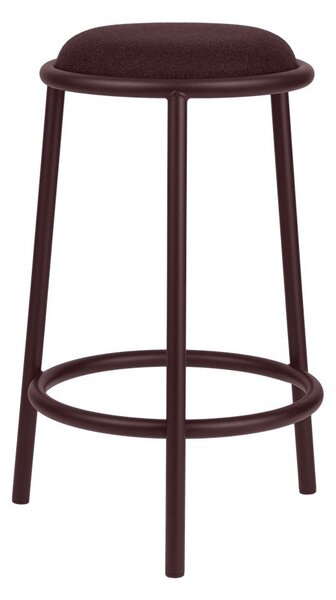 Sedia da bar burgundy in metallo (altezza della seduta 68 cm) Hogo – noo.ma