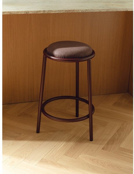 Sedia da bar burgundy in metallo (altezza della seduta 68 cm) Hogo – noo.ma