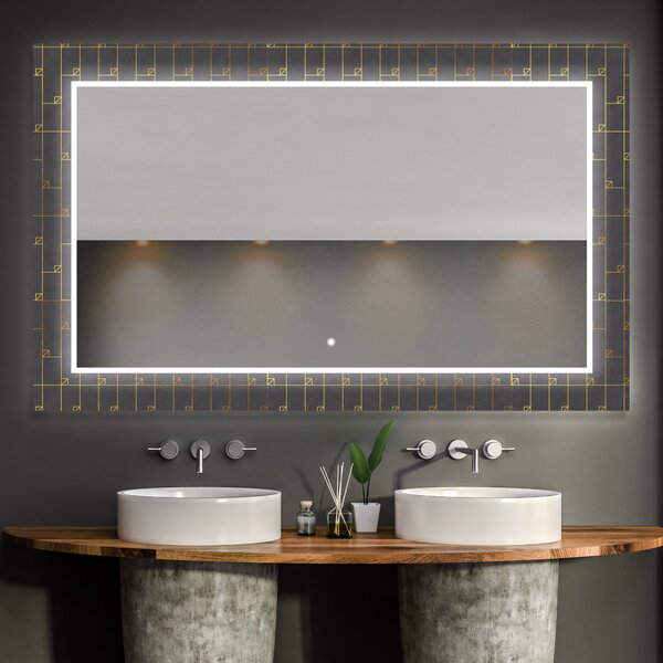 Specchio Decorativo Retroilluminato Per Bagno - Microcircuit