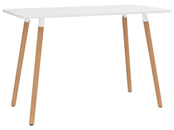 Tavolo da Pranzo Bianco 120x60x75 cm in Metallo