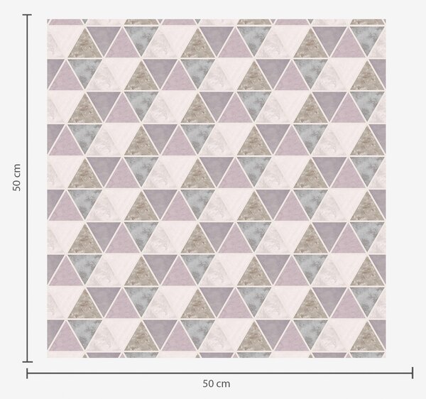 Carta da parati Triangoli con inserti testurizzati, mix lilla-grigio, Parati astratta classici, a00917 : Uwalls.it