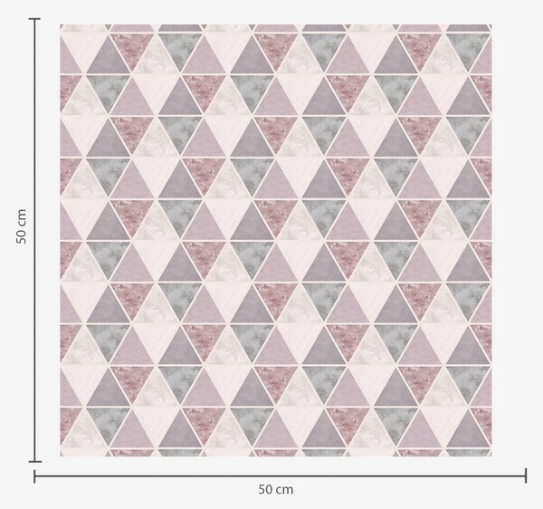 Carta da parati Morbidi triangoli nei toni del grigio-rosa e cipria, Parati astratta classici, a00918 : Uwalls.it