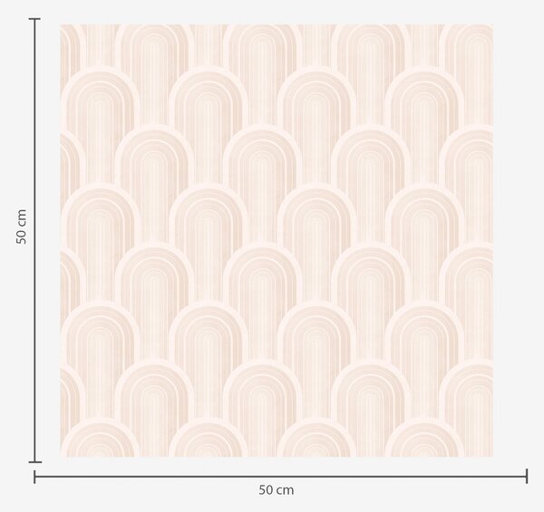 Carta da parati Moduli ad arco piccoli in calde tonalità crema-beige, Parati astratta classici, a00924 : Uwalls.it