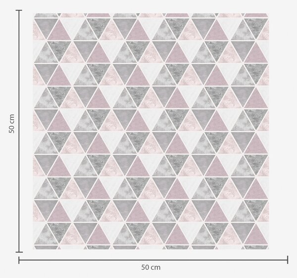 Carta da parati Motivo geometrico a triangoli nei toni del grigio e del cipria, Parati astratta classici, a00920 : Uwalls.it