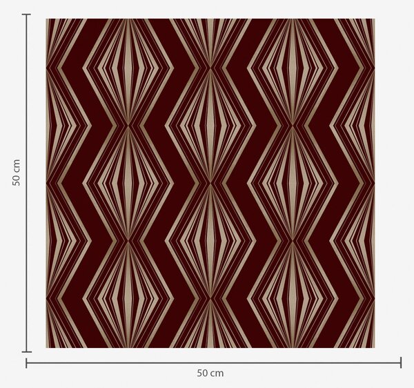 Carta da parati Motivo geometrico a rombi su sfondo color vino, Parati astratta classici, a00925v1 : Uwalls.it