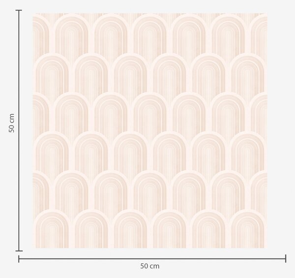 Carta da parati Fila di forme ad arco con morbide strisce beige, stile retrò, Parati astratta classici, a00923 : Uwalls.it