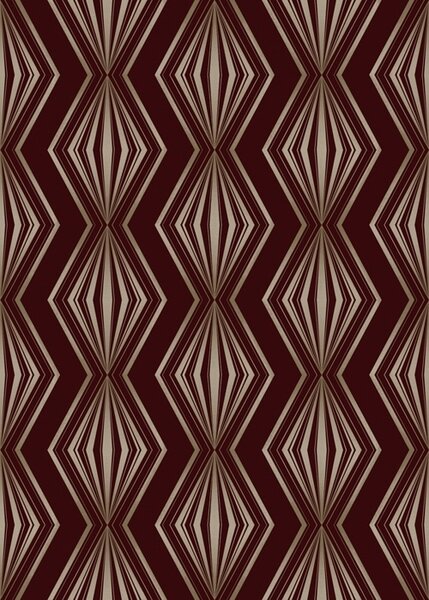 Carta da parati Motivo geometrico a rombi su sfondo color vino, Parati astratta classici, a00925v1 : Uwalls.it