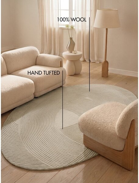 Tappeto color crema in lana 160x230 cm Kensington Victoria – Ted Baker