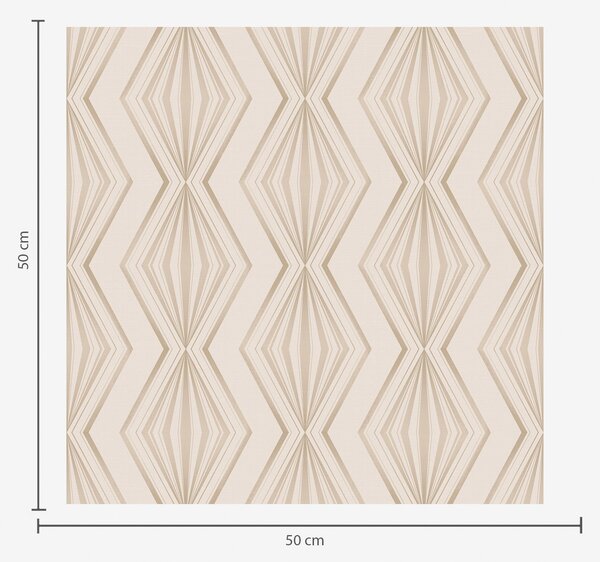 Carta da parati Ornamento leggero con diamanti in tranquille tonalità beige, Parati astratta classici, a00925v2 : Uwalls.it