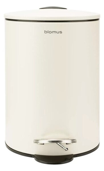 Cestino per la spazzatura color crema in acciaio con pedale 3 l Tubo – Blomus