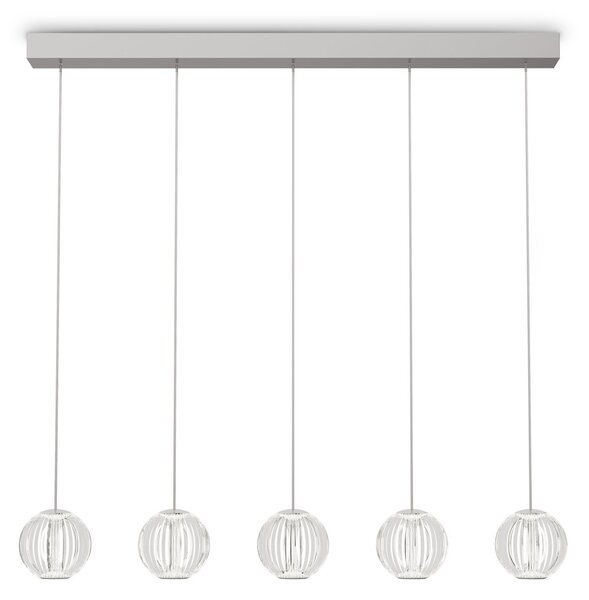 Lampada a Sospensione Diamond 23W Luce Calda Trasparente Regolabile Ideal Lux