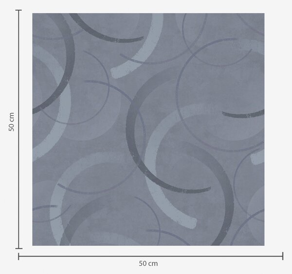 Carta da parati Semicerchi e cerchi morbidi in una fresca palette di grigio-blu, Parati astratta classici, a00980 : Uwalls.it