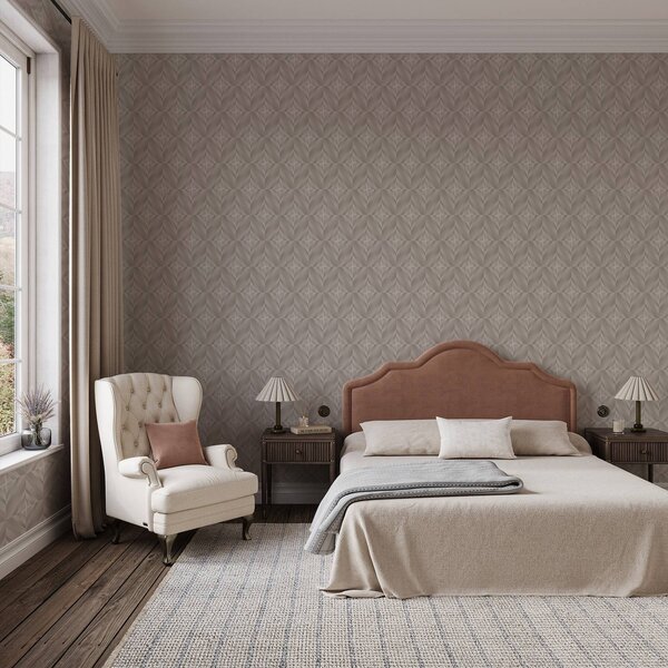 Carta da parati Quadrati geometrici con frecce nei toni caldi del beige, Parati astratta classici, a00982 : Uwalls.it